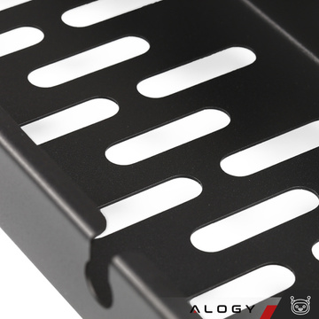 Kabel-Organizer unter der Tischplatte, verstellbare Ablage für Kabel, Schreibtischleiste, Aluminiumhalter Alogy Black