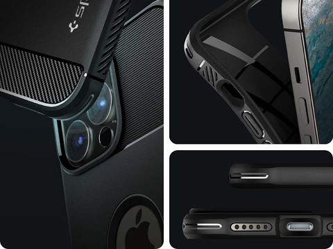 Spigen Rugged Armor Hülle für iPhone 13 Pro Max Mattschwarz