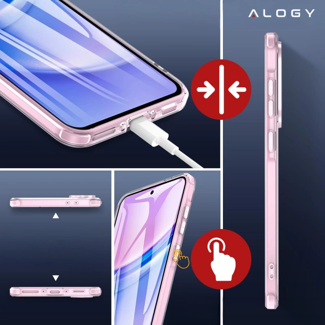 Etui do Samsung Galaxy A56 / A36 5G obudowa ochronna na telefon Alogy HybridMag™️ Case do MagSafe Przezroczyste + Szkło hartowane