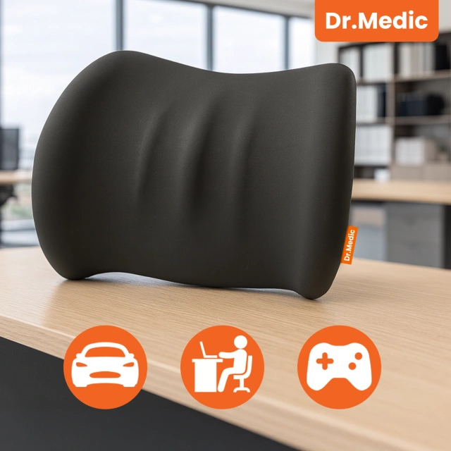 Poduszka do Samochodu pod Plecy Lędźwie DR.MEDIC LumbarRelax™ Ergonomiczna poduszka lędźwiowa na fotel krzesło do auta dla kierowcy pasażera