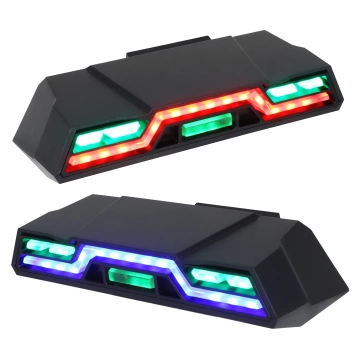 Fahrradrücklicht für das Heck des Fahrrads, LED-Beleuchtung, Rücklicht, rotes Aluminium, wasserdicht, IPX4, 50 lm, Alogy