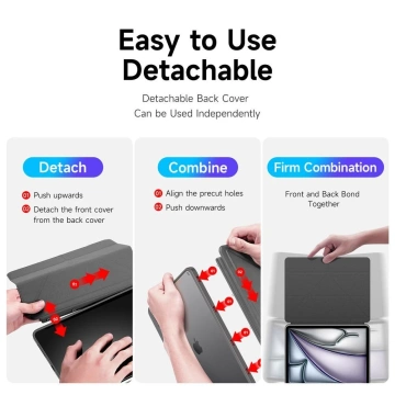 Etui ochronne z miejscem na rysik do iPad Air 13 (2024) DUX DUCIS Magi czarne