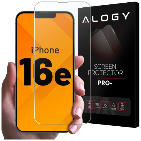 Szkło hartowane do Apple iPhone 16e ochronne szkiełko na ekran 9H Alogy Heavy Pro+™️