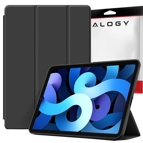 Etui do Apple iPad 10.2" 9/8/7 Gen (2021/2020/2019), Ochronne Smart Case z Klapką i Podstawką, Odporne TPU, Wzmocnione Narożniki, Alogy BookGuard™ – Czarne