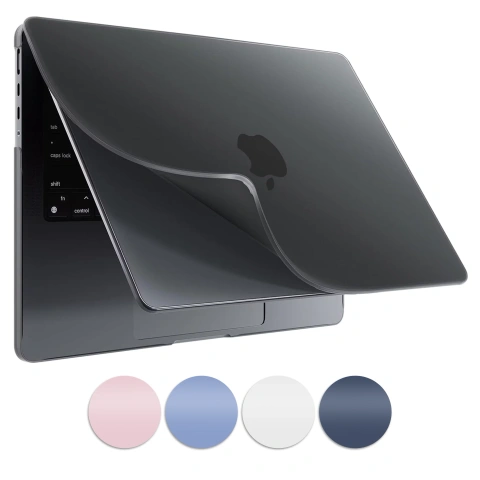 Etui ochronne do Apple Macbook Pro 14 - M1/M2/M3/M4 2021-2024 Alogy AirGuard™ Elastyczna obudowa bez odcisków palców Matowa Czerń