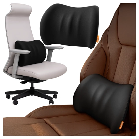 Poduszka do Samochodu pod Plecy Lędźwie DR.MEDIC LumbarRelax™ Ergonomiczna poduszka lędźwiowa na fotel krzesło do auta dla kierowcy pasażera