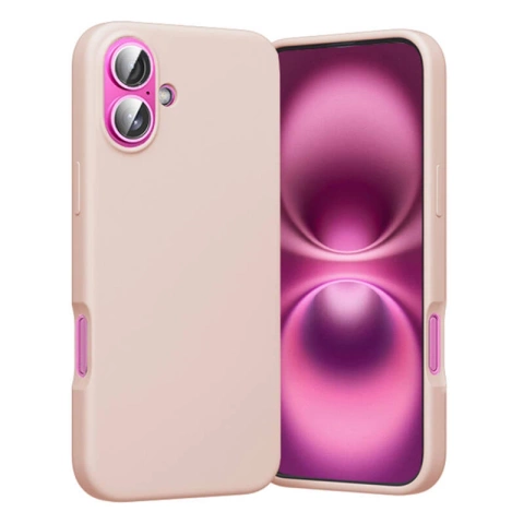 Etui ochronne do iPhone 16 z MagSafe Vention silikonowe różowe