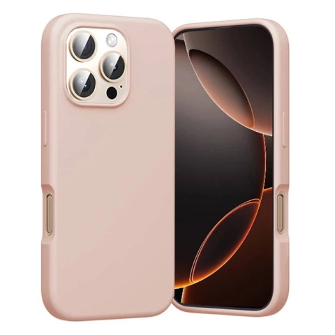 Etui ochronne do iPhone 16 Pro z MagSafe silikon różowe Vention