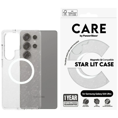 Etui do Samsung Galaxy S25 Ultra CARE by PanzerGlass Flagship Urban Combat StarLight White QI