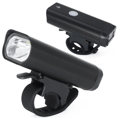 Lampka rowerowa przód LED SUPER JASNA 8H ŚWIECENIA przednia światło roweru 800LM 1800mah oświetlenie wodoodporna światełko na rower czarna