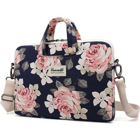 Torba pokrowiec Canvaslife Briefcase etui do laptopa 13 do MacBook Pro/ Air Navy Rose