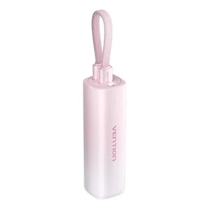 Powerbank Vention 5000mAh 20W + kabel USB-C do Lightning Różowy 