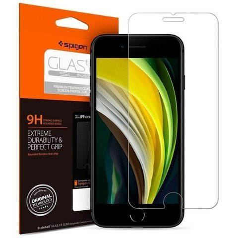 Szkło hartowane na telefon 9H Spigen Glas.tR SLIM HD do iPhone 6/6s/7/8/SE 2022/2020