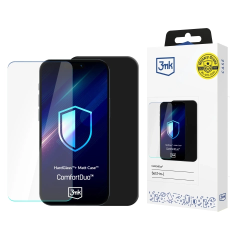 Etui do Samsung Galaxy S25 Ultra 3mk ComfortDuo Matt Black + Szkło HardGlass