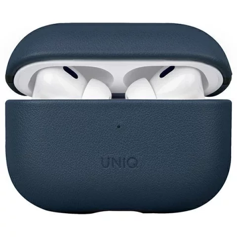 Etui ochronne na słuchawki UNIQ Terra do AirPods Pro 2 gen. Genuine Leather niebieski/space blue