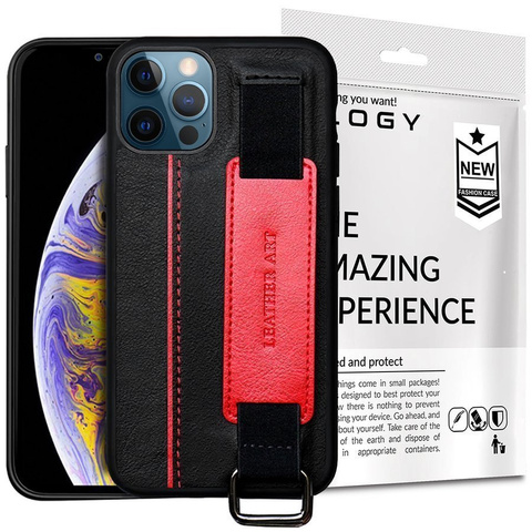 Etui obudowa Alogy Leather Case do Apple iPhone 12 Pro Max 6.5 Czarne