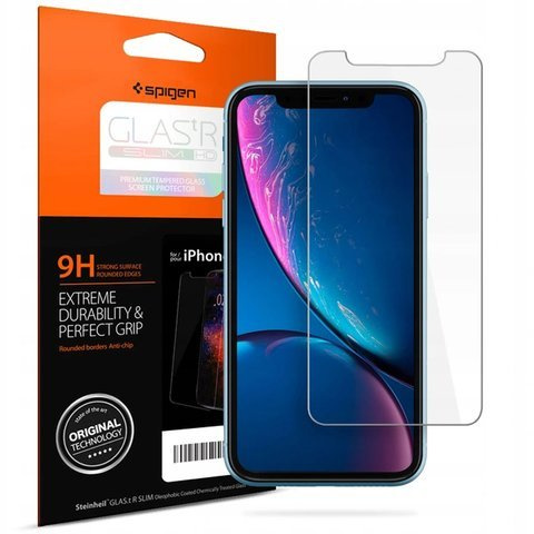 Spigen szkło hartowane Apple iPhone XR/ 11 Glas.tR Slim HD