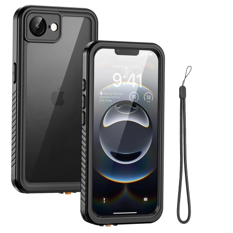 Etui Wodoodporne do Apple iPhone 16e Alogy HydroArmor™ IP68 Case z przezroczystym tyłem Pancerna obudowa 360