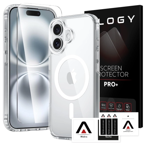 Etui do Apple iPhone 16 Plus obudowa Alogy Anti-Shock Hybrid Case do MagSafe + szkło hartowane