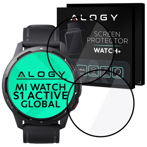 2x Elastyczne Szkło 3D Alogy do Xiaomi Mi Watch S1 Active Global Black