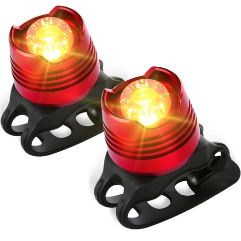 2x Lampka rowerowa tylna na tył roweru oświetlenie LED światełko światło tylnie czerwona wodoodporna zestaw 2 lampek Alogy