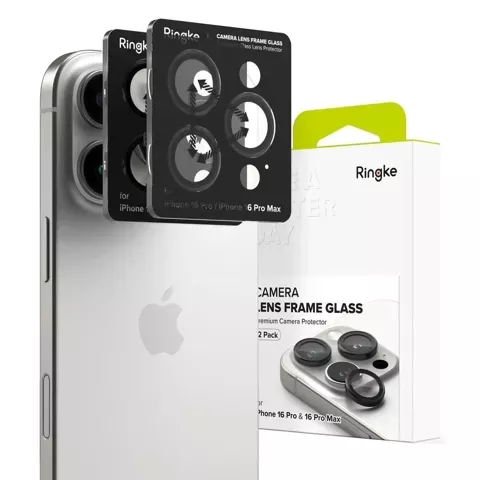 2x Osłona Aparatu Ringke Camera Frame Protector do iPhone 16 Pro / 16 Pro Max Czarny