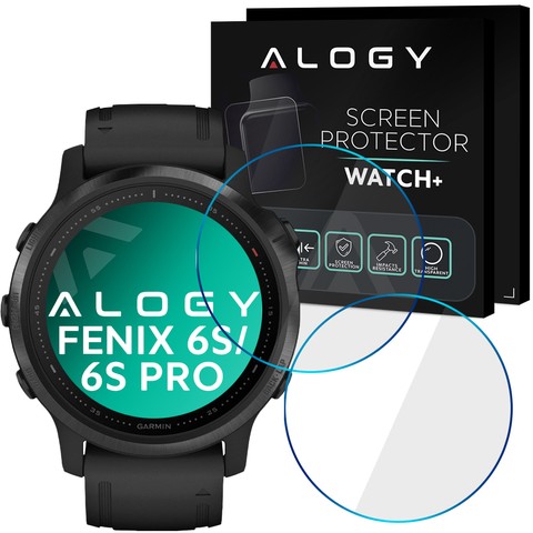 2x Szkło hartowane Alogy na ekran 9H do Garmin Fenix 6S/ 6S Pro