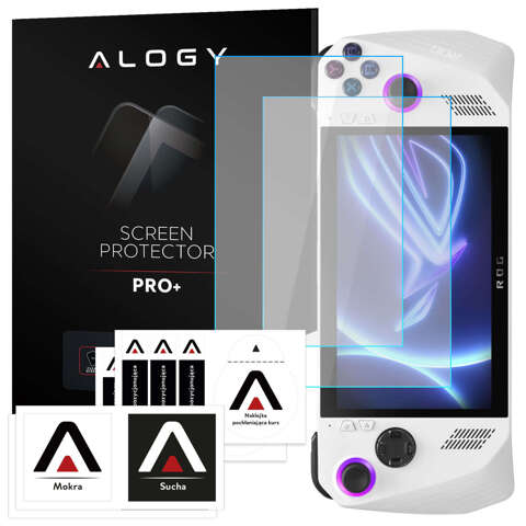 2x Szkło hartowane do Asus ROG Ally na ekran konsoli Alogy Screen Protector Pro+ 9H