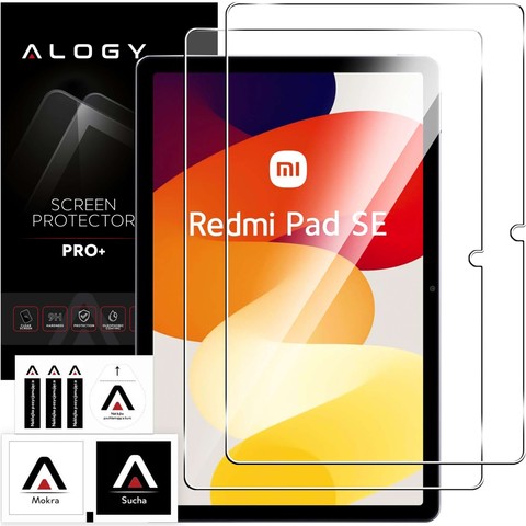 2x Szkło hartowane do Xiaomi Redmi Pad SE 11.0” 2023 na tablet ekran Alogy Screen Protector Pro+ 9H