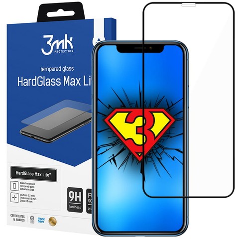 3mk Szkło hartowane HardGlass Max Lite do Apple iPhone 11 Black