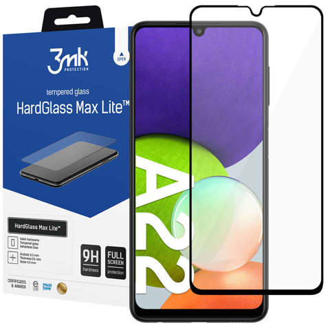 3mk Szkło hartowane HardGlass Max Lite do Samsung Galaxy A22 4G Black