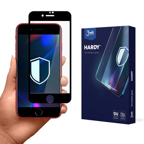 3mk Szkło hartowane ochronne do etui Hardy 9H do Apple iPhone 7/8/SE 2020/2022 Czarne