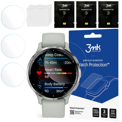 3x Folia Hydrożelowa do Garmin Venu 3s 41mm 3mk ARC ochronna na ekran Hybrydowa ŻEL Watch Protection™