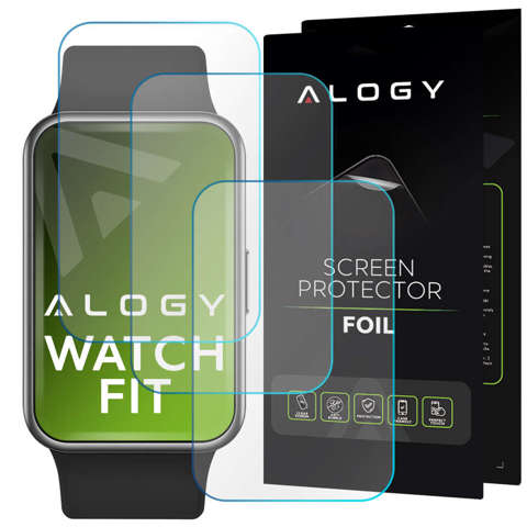 3x Folia hydrożelowa ochronna na ekran Alogy Hydrogel do Huawei Watch Fit