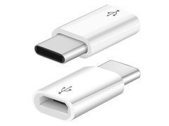 Adapter Przejściówka USB-C 3.1 na micro USB Biały