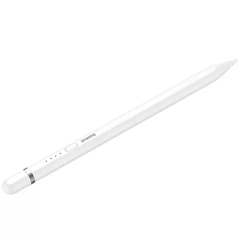 BASEUS rysik do telefonu pojemnościowy Stylus Writing 2 Lite LED (wersja aktywna + kabel USB A do Typ C) 130 mAh biały P80015806211-01/BS-PS027