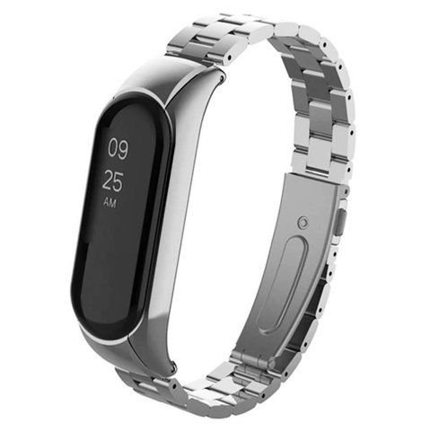 Bransoleta Alogy Stainless Steel do Xiaomi Mi Band 5 Srebrna