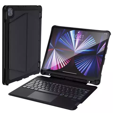 Choetech Keyboard Case etui pokrowiec do iPad Pro 12.9 2020 / 2021 / 2022 / iPad Air 13 2024 bezprzewodowa klawiatura Bluetooth czarny (BH-015)