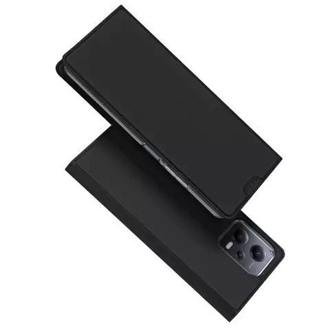 Dux Ducis Skin Pro etui do Xiaomi Redmi Note 12 Pro+ pokrowiec z klapką portfel na kartę podstawka czarne