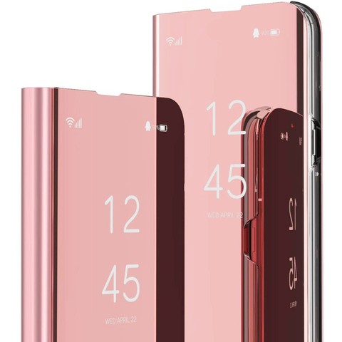 Etui Alogy Smart Clear View Cover z klapką do Samsung Galaxy A52s 5G/ A52 4G/5G Różowe