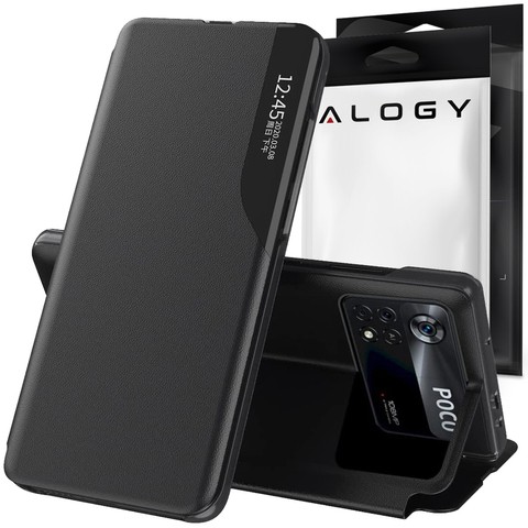 Etui Alogy Smart View Cover z klapką portfel skórzane do Xiaomi Poco M4 Pro 4G/LTE