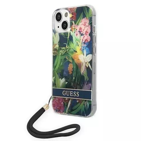 Etui Guess GUOHCP14SHFLSB do Apple iPhone 14 6,1" niebieski/blue hardcase Flower Strap