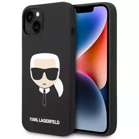 Etui Karl Lagerfeld KLHCP14MSLKHBK do iPhone 14 Plus 6,7" hardcase Silicone Karl`s Head