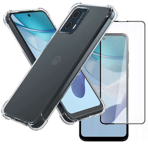 Etui Ochronne Flexair Pro obudowa na telefon do Motorola Moto G53 5G Clear case przezroczyste + Szkło