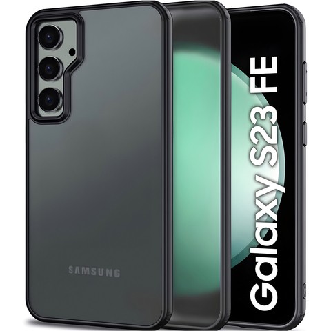 Etui do Samsung Galaxy S23 FE obudowa case pokrowiec przezroczyste matowe plecki czarny bumper