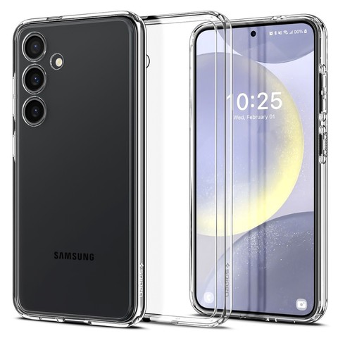 Etui do Samsung Galaxy S24+ Plus Spigen Ultra Hybrid Case obudowa plecki przezroczyste Crystal Clear + Szkło