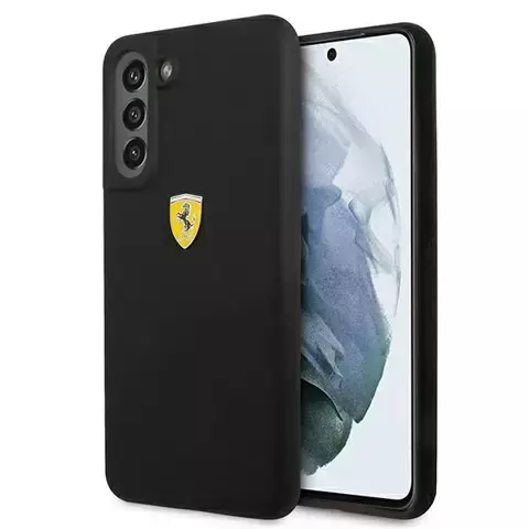 Etui na telefon Ferrari Hardcase do Samsung Galaxy S21 FE czarny/black Silicone