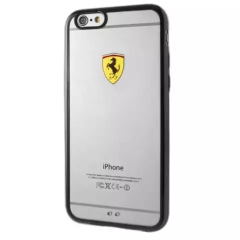 Etui na telefon Ferrari Hardcase iPhone 6/6S Plus racing shield transparent black
