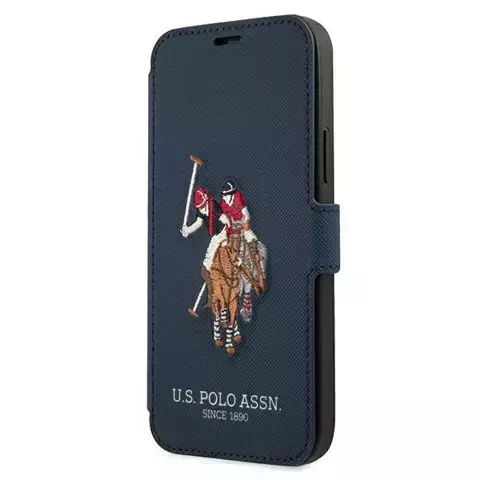 Etui na telefon US Polo Embroidery Collection book iPhone 12/12 Pro 6,1" granatowy/navy