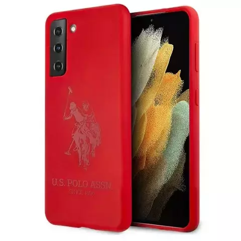 Etui na telefon US Polo Silicone On Tone do Samsung Galaxy S21 czerwony/red